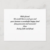 Elegant Stilvoll Einfach Personalisierte FotoColla Postkarte (Rückseite)