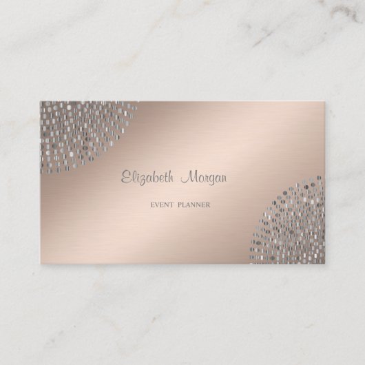 Elegant Stilvoll einfach,Punkte Visitenkarte (Vorderseite)
