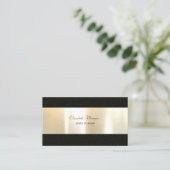 Elegant stilvoll Einfach,Schwarz,Imitate Gold Visitenkarte (Stehend Vorderseite)