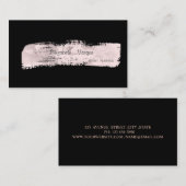 Elegant stilvoll Einfach, Schwarz, Paint Stroke Visitenkarte (Vorne/Hinten)