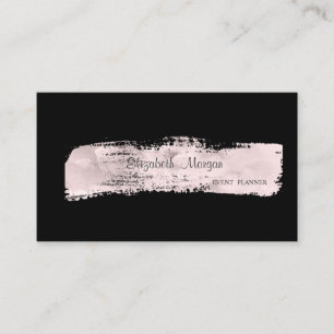 Elegant stilvoll Einfach, Schwarz, Paint Stroke Visitenkarte