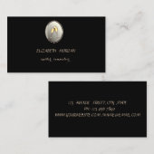 Elegant stilvoll eingerichtet, schwarz, glass visitenkarte (Vorne/Hinten)