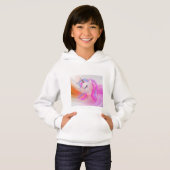 Elegant, stilvoll, farbenfroh, Rainbow Unicorn Hoodie (Vorne ganz)