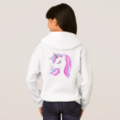 Elegant, stilvoll, farbenfroh, Rainbow Unicorn Hoodie (Schwarz voll)