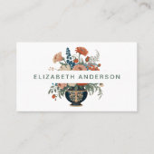 Elegant Stilvoll floral Visitenkarte (Vorderseite)