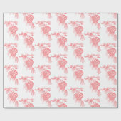 Elegant Stilvoll gepflegte rosafarbene Pinienkerne Geschenkpapier (Flach)