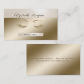 Elegant, stilvoll, gestreift, Glitterie Lashes Visitenkarte (Vorne/Hinten)