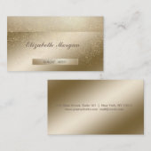 Elegant stilvoll, gestreift, goldfarben visitenkarte (Vorne/Hinten)
