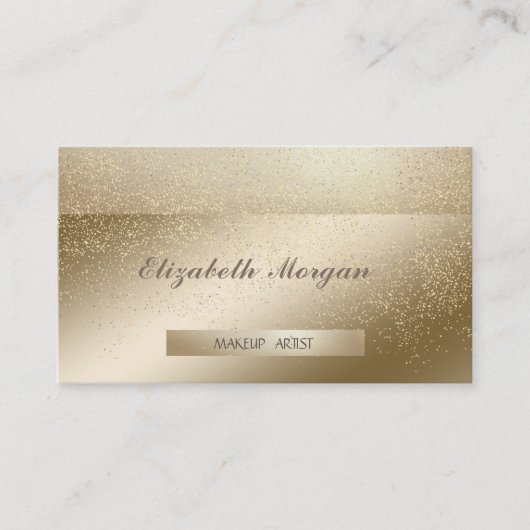 Elegant stilvoll, gestreift, goldfarben visitenkarte (Vorderseite)