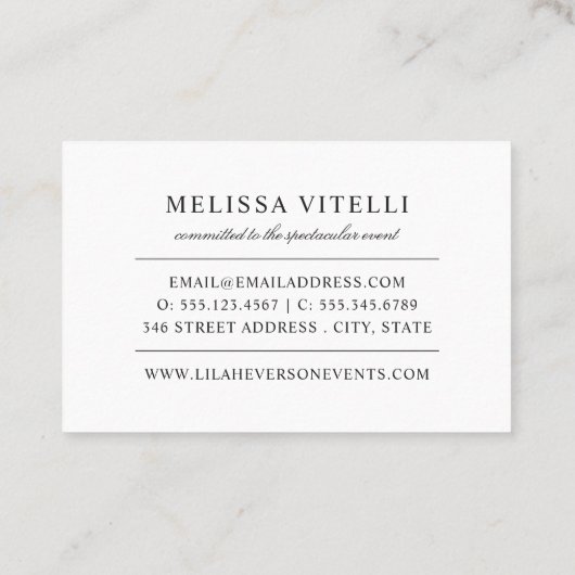 Elegant Stilvoll gestrichene Boho-Blume | Blüte Visitenkarte (Rückseite)