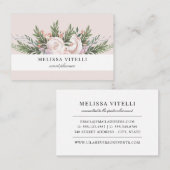 Elegant Stilvoll gestrichene Boho-Blume | Blüte Visitenkarte (Vorne/Hinten)