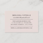 Elegant Stilvoll gestrichene Boho-Blume | Schwarz Visitenkarte (Rückseite)