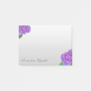 Elegant Stilvoll Girly, Lila Roses Post-it Klebezettel