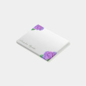 Elegant Stilvoll Girly, Lila Roses Post-it Klebezettel (angewinkelt)