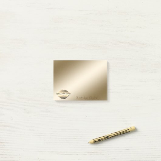 Elegant, stilvoll, Girly, Lips Post-it Klebezettel (Auf Schreibtisch)