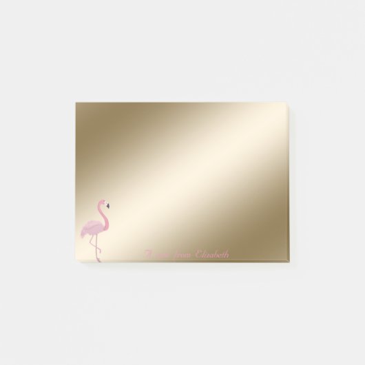 Elegant stilvoll, Girly, rosa Flamingo Post-it Klebezettel (Vorderseite)