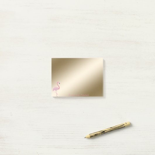 Elegant stilvoll, Girly, rosa Flamingo Post-it Klebezettel (Auf Schreibtisch)