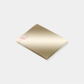 Elegant stilvoll, Girly, rosa Flamingo Post-it Klebezettel (angewinkelt)