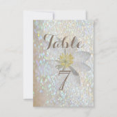 Elegant Stilvoll, Glitterie, Daisy Table Card Einladung (Vorderseite)