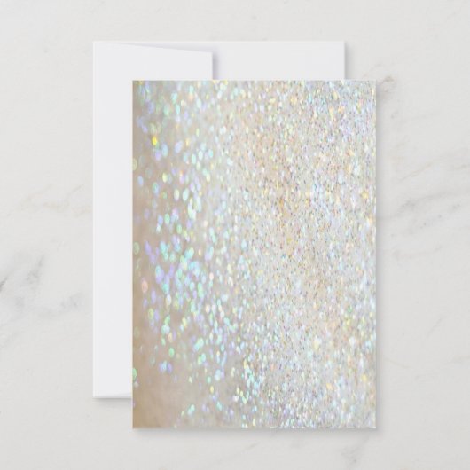 Elegant Stilvoll, Glitterie, Daisy Table Card Einladung (Rückseite)