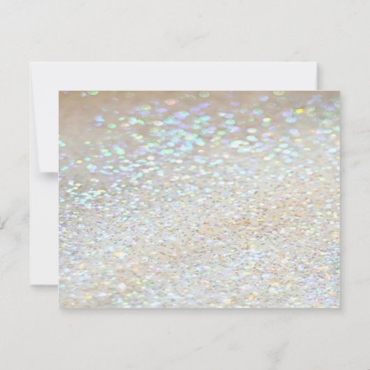 Elegant Stilvoll,Glittery Daisy Probe Dinner Einladung (Rückseite)