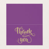 Elegant Stilvoll Gold Glittery Dankeschön Karte (Außenseite Aufgefaltet)