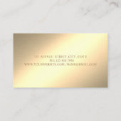 Elegant Stilvoll Gold Simple,Punkte Visitenkarte (Rückseite)