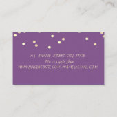 Elegant stilvoll, Imitate Gold Confetti, Mixer Visitenkarte (Rückseite)