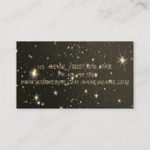 Elegant stilvoll,Imitate Gold Glitterie gestreift, Visitenkarte (Rückseite)