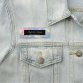 Elegant Stilvoll modern, Frame, holografisch Opal Namensschild (Beispiel)