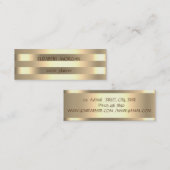 Elegant stilvoll, modern gestreift mini visitenkarte (Vorne/Hinten)