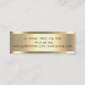 Elegant stilvoll, modern gestreift mini visitenkarte (Rückseite)