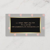 Elegant stilvoll modern,Imitate Gold,Streifen,Herz Visitenkarte (Rückseite)