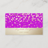 Elegant stilvoll , modern, konfetti visitenkarte (Vorderseite)