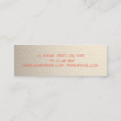 Elegant Stilvoll modern ,Lippen,Lashes,Makeup Mini Visitenkarte (Rückseite)