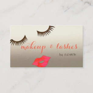 Elegant Stilvoll Modern Shinny, Lippen, Lashes Visitenkarte