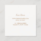 Elegant Stilvoll modern und hell rosa gestreift Quadratische Visitenkarte (Rückseite)