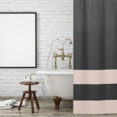 Elegant Stilvoll Moderne dunkle Holzkohle Grau und Duschvorhang