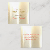 Elegant Stilvoll Moderne Shinny, Gold, Imitate Las Quadratische Visitenkarte (Vorne/Hinten)