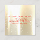 Elegant Stilvoll Moderne Shinny, Gold, Imitate Las Quadratische Visitenkarte (Rückseite)
