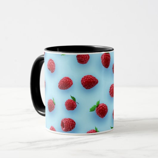 Elegant Stilvoll Moderner Chic Trendy Raspberry Tasse (Vorderseite Links)