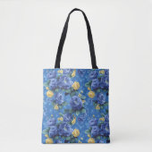 Elegant Stilvoll Niedlich Blauer Botanischer Garte Tasche (Vorderseite)