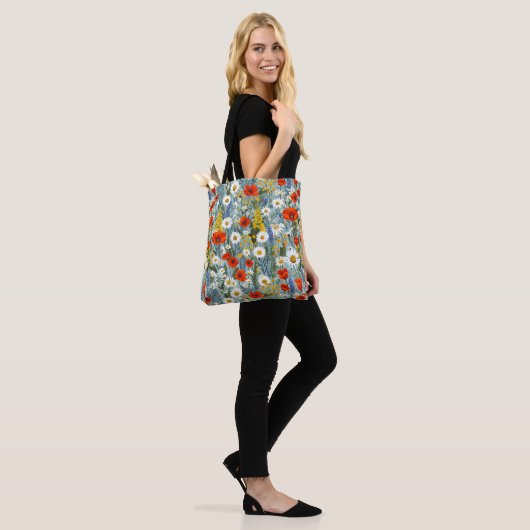 Elegant Stilvoll Niedlich Boho Botanical Floral Tasche (Am Model)
