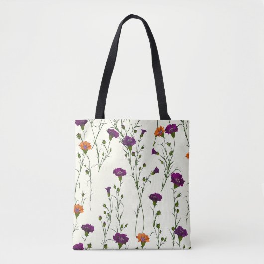 Elegant Stilvoll Niedliche Lila botanische Flora Tasche (Vorderseite)