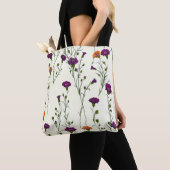 Elegant Stilvoll Niedliche Lila botanische Flora Tasche (Von Nahem)