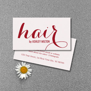 Elegant Stilvoll Old White Cherry Bold Hair Visitenkarte