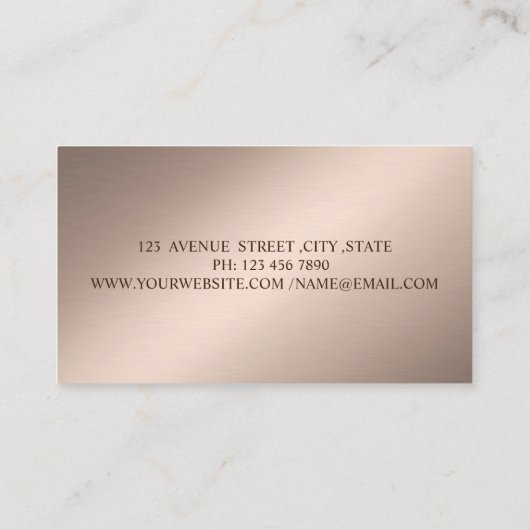 Elegant Stilvoll Paint Stroke Glitzer Broom Visitenkarte (Rückseite)