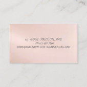 Elegant stilvoll - professionell - Bläserne Visitenkarte (Rückseite)