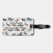 Elegant stilvoll Schmetterlinge Personalisiert Gepäckanhänger (Rückseite horizontal)