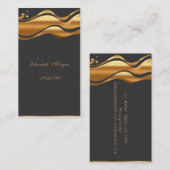 Elegant Stilvoll Schwarz-Gold Visitenkarte (Vorne/Hinten)